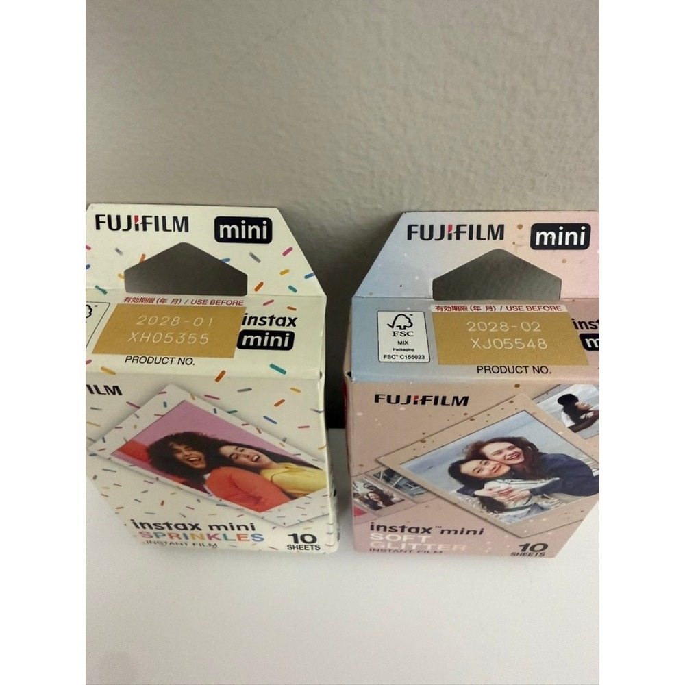 Fujifilm Instax Mini Film 20 Sheets Sprinkles Soft Glitter Bundle NWT - Picture 2 of 2
